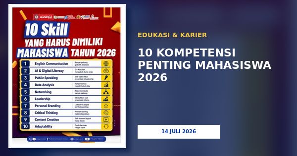 Sepuluh Kompetensi Penting yang Perlu Dimiliki Mahasiswa pada 2026